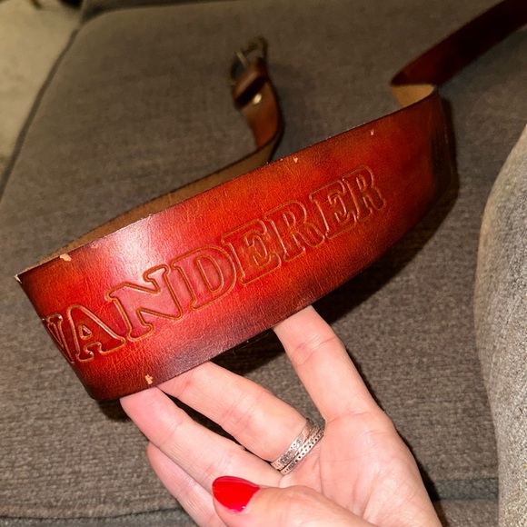 Unicorn piece genuine leather free people wanderer belt with desert print - Picture 2 of 8